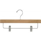 14" Natural Wood Bottom Hanger W/ Clips