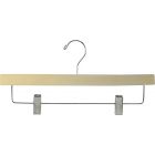 14" Unfinished Wood Bottom Hanger W/Clips