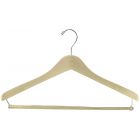 17" Unfinished Wood Suit Hanger W/ Locking Bar