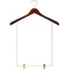 17" Walnut Wood Display Hanger W/ 15" Clips