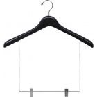 17" Matte Black Wood Display Hanger W/ 10" Clips