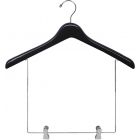 17" Matte Black Wood Display Hanger W/ 10" Deluxe Clips