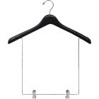 17" Matte Black Wood Display Hanger W/ 12" Deluxe Clips