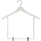 17" White Wood Display Hanger W/ 10" Clips