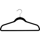 17.5" Black Slim-Line Flock Suit Hanger W/Flocked Bar