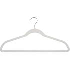 17.5" White Velvet Suit Hanger
