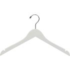 17" White Wood Top Hanger W/ Notches
