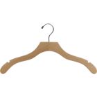 17" Natural Wood Top Hanger W/ Notches