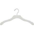 17" White Wood Top Hanger W/ Notches