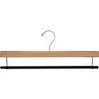16" Natural Wood Bottom Hanger W/ Flocked Bar