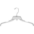 17" Clear Plastic Top Hanger W/ Notches