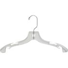 14" Clear Plastic Top Hanger W/ Notches