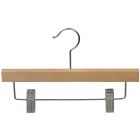 11" Natural Wood Bottom Hanger W/ Clips
