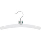 11" White Wood Top Hanger W/ Notches