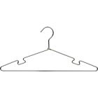 17" Chrome Metal Top Hanger W/ Notches