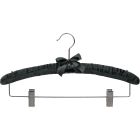 16" Black Padded Combo Hanger W/ Clips