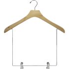 18" Natural Wood Display Hanger W/ 10" Deluxe Clips