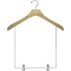18" Natural Wood Display Hanger W/ 12" Deluxe Clips