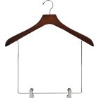 18" Walnut Wood Display Hanger W/ 10" Deluxe Clips