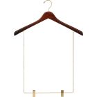 17" Walnut Wood Display Hanger W/ 15" Clips