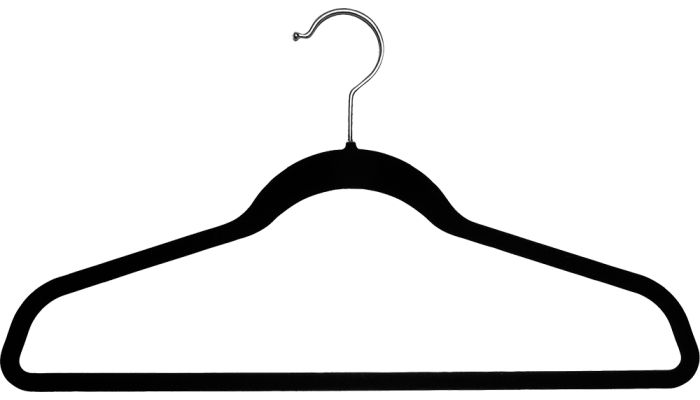 Save on Black Slim-Line Flock Suit Hanger With Flocked Bar 17