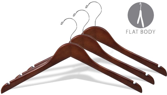 what we want WOODHANGER ウォルナット Order Walnut Wood Coat Hanger With Chrome Hook - 17