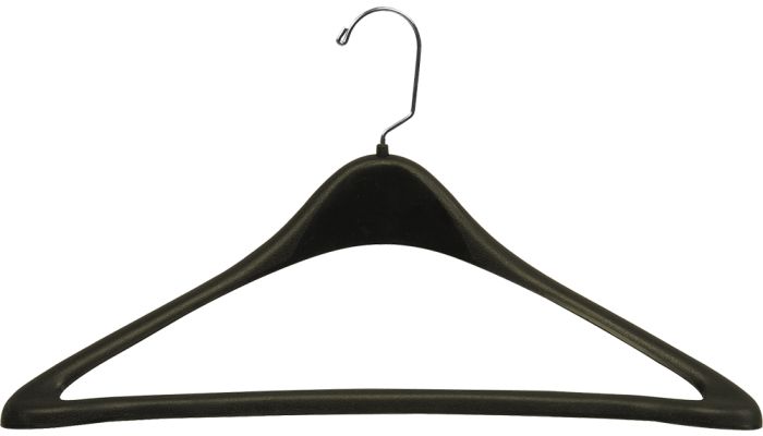 Save on Black Plastic Heavy-Duty Suit Hanger With Chrome Hook 19