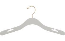 17" White Wood Top Hanger W/ Notches