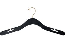 17" Black Wood Top Hanger W/ Notches