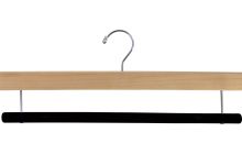 16" Unfinished Wood Bottom Hanger W/ Flocked Bar