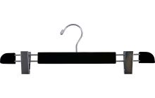 16" Black Wood Bottom Hanger W/ Clips