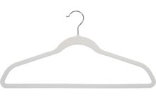 17.5" White Velvet Suit Hanger