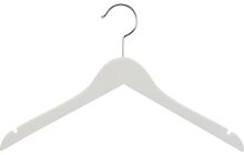 14" White Wood Top Hanger W/ Notches