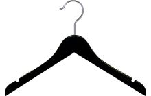 12" Black Wood Top Hanger W/ Notches & Rubber Strips