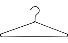 17" Black Metal Top Hanger