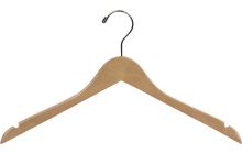 15.5" Natural Wood Top Hanger W/ Notches