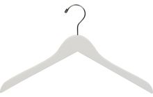 17" White Wood Top Hanger