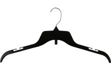 17" Black Plastic Top Hanger W/ Notches