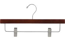 14" Walnut Wood Bottom Hanger W/ Clips