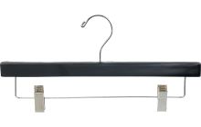 14" Black Wood Bottom Hanger W/ Clips