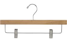 14" Natural Wood Bottom Hanger W/ Clips