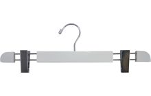 16" White Wood Bottom Hanger W/ Clips