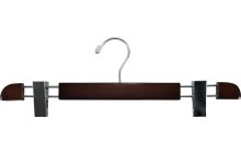 16" Walnut Wood Bottom Hanger W/ Clips