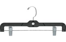 14" Black Plastic Bottom Hanger W/ Clips