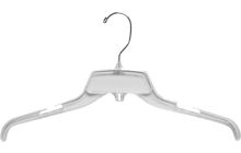 17" Clear Plastic Top Hanger W/ Notches