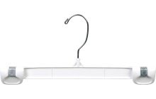 10" White Plastic Bottom Hanger W/Clips