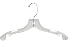 14" Clear Plastic Top Hanger W/ Notches