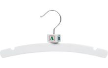 11" White Wood Top Hanger W/ Notches