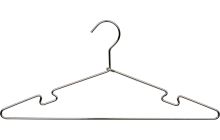 17" Chrome Metal Top Hanger W/ Notches