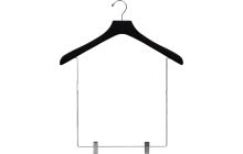 18" Black Wood Display Hanger W/ 12" Clips